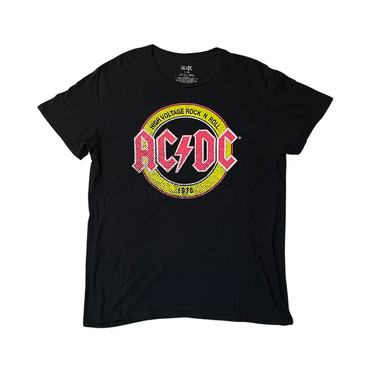 AC/DC - High Voltage Logo rosa (Negro)