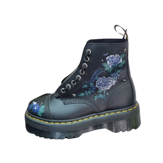 Dr Martens - Jadon Boot Leather Platforms Flowers Edition