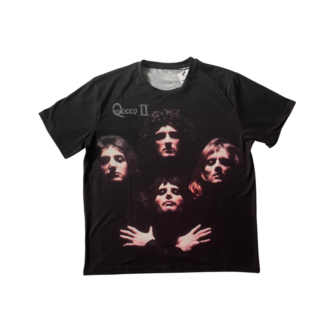 Queen - Bohemian Rhapsody Sublimation dye print (Negro, oversize) IMPORTADO